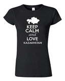 Junior Keep Calm And Love Kazakhstan Country Patriotic Novelty T-Shirt Tee
