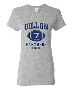 Ladies Dillon 7 Football Retro Sports Novelty DT T-Shirt Tee