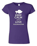 Junior Keep Calm And Love Kazakhstan Country Patriotic Novelty T-Shirt Tee
