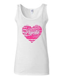 Junior Psycho Heart Love Pink Couple Cute BF GF Funny Humor Sleeveless Tank Tops