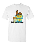 Scoopy Dog Home Peanuts Cartoon Horror Parody Salih Gonenli DT Adult T-Shirt Tee