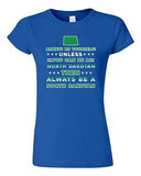 Junior Always Be Yourself Unless You Can Be An North Dakotan Map DT T-Shirt Tee