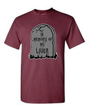 In Memory Of My Liver Graveyard Funny Drinking Drunk Funny DT Adult T-Shirt Tee