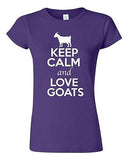 Junior Keep Calm And Love Goats Billy Goat Kid Animal Lover Humor T-Shirt Tee
