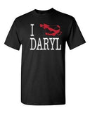 I Love Daryl Crossbow Zombies Apocalypse Hunter TV Show DT Adult T-Shirt Tee