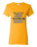 Ladies My Lucky Hunting Shirts Deer Hunt Camouflage Camo Funny DT T-Shirt Tee