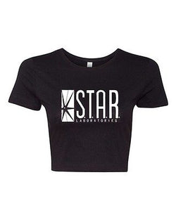 Crop Top Ladies Star Labs Captain Laboratories TV Comics Labs DT T-Shirt Tee