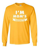 Long Sleeve Adult T-Shirt I'm Mom's Favorite Son Christmas Gift Funny Humor DT