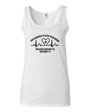 Junior Cute Enough To Stop Your Heart Heartbeat Graphic Humor Novelty Tank Top