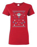 Ladies Star Ship Ugly Christmas Comic Space TV Movie Parody Funny DT T-Shirt Tee