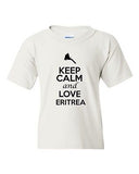 Keep Calm And Love Eritrea Country Patriotic Novelty Youth Kids T-Shirt Tee