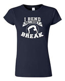 Junior I Bend So I Don't Break Yoga Hatha Dance Exercise Funny DT T-Shirt Tee