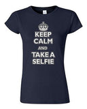 Junior Keep Calm And Take A Selfie Selfy Photo Camera Funny Humor DT T-Shirt Tee