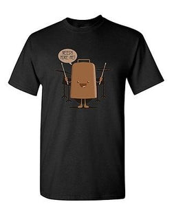 I Need More Cowbell Drums Music BeanePod Artworks Art Funny DT Adult T-Shirt Tee