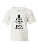 Keep Calm And Love Ghana Country Patriotic Novelty Youth Kids T-Shirt Tee