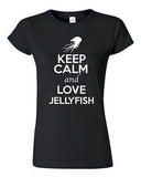 Junior Keep Calm And Love Jellyfish Jellies Ocean Animal Lover Humor T-Shirt Tee