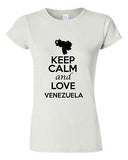 Junior Keep Calm And Love Venezuela Country Statement Novelty T-Shirt Tee