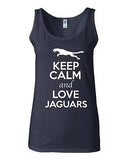 Junior Keep Calm And Love Jaguars Cat Forest Animal Lover Sleeveless Tank Tops