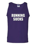 Running Sucks Fitness Funny Humor Novelty Statement Graphics Adult Tank Top