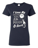 Ladies I Love My Grand Kids To The Moon And Back Funny Humor DT T-Shirt Tee