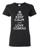 Ladies Keep Calm And Love Cobras King Snake Animal Lover Funny T-Shirt Tee