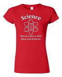 Junior Science Doesn'T Give A Sh*t What You Believe Funny Humor T-Shirt Tee