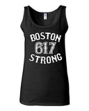 Junior Boston Strong 617 Novelty State Sox Campaign Slogan Graphic Tank Top