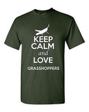 Keep Calm And Love Grasshoppers Mantis Insect Animal Lover Adult T-Shirt Tee