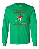 Long Sleeve Adult T-Shirt Bling Santa Sweater Music Song Ugly Christmas Funny DT