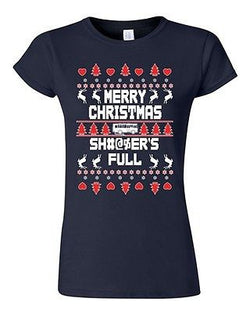 Junior Merry Christmas Sh*tter Is Full Ugly X-Mas Gift Holiday DT T-Shirt Tee