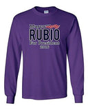 Long Sleeve Adult T-Shirt Marco Rubio For President 2016 Campaign Election DT