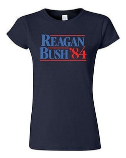 Junior Reagan Bush '84 Election Politic Classic Retro Republican GOP T-Shirt Tee
