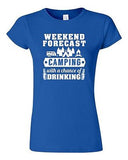 Junior Weekend Forecast Camping With A Chance Of Drinking Funny DT T-Shirt Tee