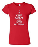 Junior Keep Calm And Love Palestine Country Patriotic Novelty T-Shirt Tee
