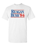 Adult Reagan Bush '84 Election Politic Classic Retro Republican GOP T-Shirt Tee