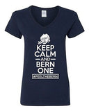 V-Neck Ladies Keep Calm And Bern One Feel The Bern President Support T-Shirt Tee