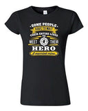 Junior Firefighter Rescue Hero I Married Mine Husband Funny Humor DT T-Shirt Tee