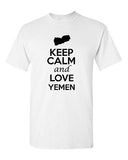 Keep Calm And Love Yemen Country Nation Patriotic Novelty Adult T-Shirt Tee