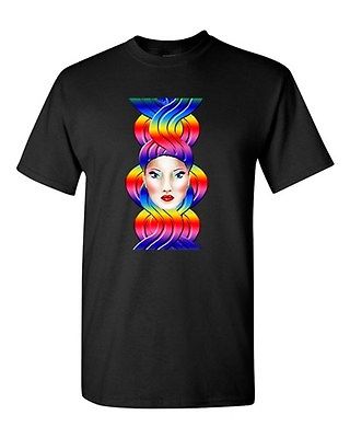The Best Hair Rainbow Girl Tanya Ramsey Artworks Art DT Adult T-Shirts Tee