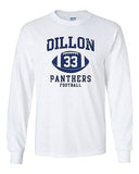 Long Sleeve Adult T-Shirt Dillon Football Retro Sports 33 Game Players Ball DT