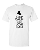 Keep Calm And Love Iraq Country Nation Patriotic Novelty Adult T-Shirt Tee