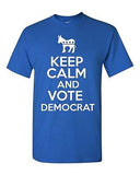 Keep Calm And Vote Democrat Politics Novelty Statement Adult T-Shirt Tee