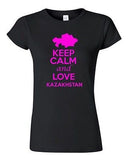 Junior Keep Calm And Love Kazakhstan Country Patriotic Novelty T-Shirt Tee