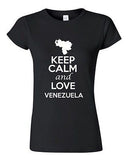 Junior Keep Calm And Love Venezuela Country Statement Novelty T-Shirt Tee