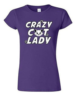 Junior Crazy Cat Lady Single Women Cartoon Pet TV Parody Funny DT T-Shirt Tee