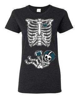 Baby Skeleton Philadelphia Football Ladies DT T-Shirt Tee