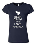 Junior Keep Calm And Love Venezuela Country Statement Novelty T-Shirt Tee
