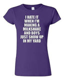 Junior I Hate It When I'm Making A Milkshake And Boys Just Show Up T-Shirt Tee