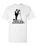 Adult Under Management Wedding Marriage Chain Funny Humor Parody T-Shirt Tee