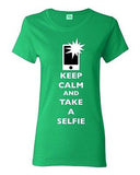 Ladies Keep Calm And Take A Selfie Flash Phone Camera Pics Funny DT T-Shirt Tee